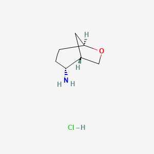 molecular formula C7H14ClNO B2508891 (1S,2R,5S)-6-Oxabicyclo[3.2.1]octan-2-amine;hydrochloride CAS No. 2503155-47-1
