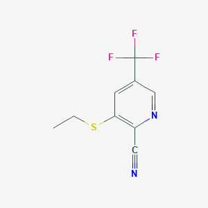 3-(Ethylthio)-5-(trifluoromethyl)picolinonitrile