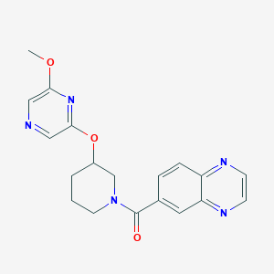 (3-((6-Methoxypyrazin-2-yl)oxy)piperidin-1-yl)(quinoxalin-6-yl)methanone