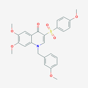 6,7-dimethoxy-1-(3-methoxybenzyl)-3-((4-methoxyphenyl)sulfonyl)quinolin-4(1H)-one