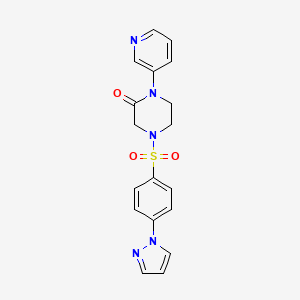 4-[4-(1H-pyrazol-1-yl)benzenesulfonyl]-1-(pyridin-3-yl)piperazin-2-one