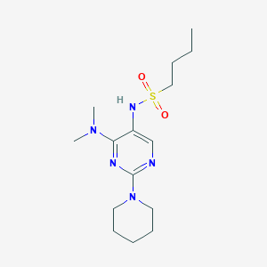 molecular formula C15H27N5O2S B2508914 N-(4-(dimethylamino)-2-(piperidin-1-yl)pyrimidin-5-yl)butane-1-sulfonamide CAS No. 1795297-02-7
