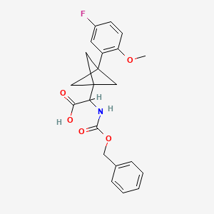 2-[3-(5-Fluoro-2-methoxyphenyl)-1-bicyclo[1.1.1]pentanyl]-2-(phenylmethoxycarbonylamino)acetic acid