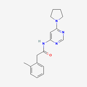 molecular formula C17H20N4O B2508920 N-(6-(pyrrolidin-1-yl)pyrimidin-4-yl)-2-(o-tolyl)acetamide CAS No. 1396816-14-0