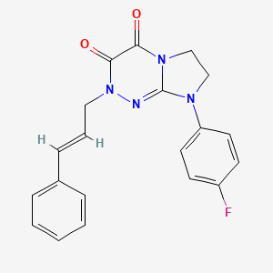 2-cinnamyl-8-(4-fluorophenyl)-7,8-dihydroimidazo[2,1-c][1,2,4]triazine-3,4(2H,6H)-dione