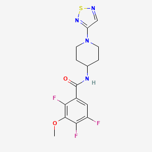 N-(1-(1,2,5-thiadiazol-3-yl)piperidin-4-yl)-2,4,5-trifluoro-3-methoxybenzamide