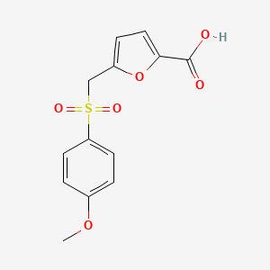 molecular formula C13H12O6S B2508926 5-{[(4-Methoxyphenyl)sulfonyl]methyl}-2-furoic acid CAS No. 897769-50-5