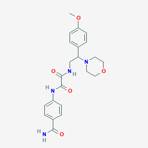 molecular formula C22H26N4O5 B2508931 N1-(4-carbamoylphenyl)-N2-(2-(4-methoxyphenyl)-2-morpholinoethyl)oxalamide CAS No. 920233-51-8