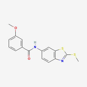 molecular formula C16H14N2O2S2 B2508933 3-甲氧基-N-(2-(甲硫基)苯并[d]噻唑-6-基)苯甲酰胺 CAS No. 324538-65-0