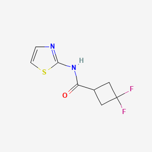 molecular formula C8H8F2N2OS B2508934 3,3-Difluoro-N-(1,3-thiazol-2-yl)cyclobutane-1-carboxamide CAS No. 2320850-69-7