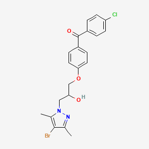 [4-[3-(4-Bromo-3,5-dimethylpyrazol-1-yl)-2-hydroxypropoxy]phenyl]-(4-chlorophenyl)methanone