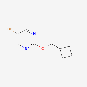 molecular formula C9H11BrN2O B2508936 5-溴-2-(环丁基甲氧基)嘧啶 CAS No. 1935366-60-1