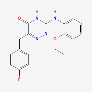 3-((2-ethoxyphenyl)amino)-6-(4-fluorobenzyl)-1,2,4-triazin-5(4H)-one