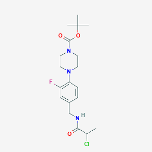Tert-butyl 4-[4-[(2-chloropropanoylamino)methyl]-2-fluorophenyl]piperazine-1-carboxylate