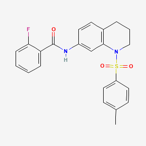 2-fluoro-N-(1-tosyl-1,2,3,4-tetrahydroquinolin-7-yl)benzamide