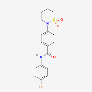 N-(4-bromophenyl)-4-(1,1-dioxido-1,2-thiazinan-2-yl)benzamide
