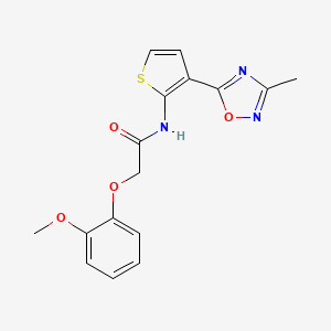 2-(2-methoxyphenoxy)-N-(3-(3-methyl-1,2,4-oxadiazol-5-yl)thiophen-2-yl)acetamide