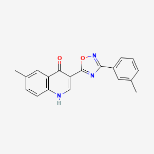 6-methyl-3-(3-(m-tolyl)-1,2,4-oxadiazol-5-yl)quinolin-4(1H)-one