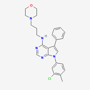 7-(3-chloro-4-methylphenyl)-N-(3-morpholinopropyl)-5-phenyl-7H-pyrrolo[2,3-d]pyrimidin-4-amine