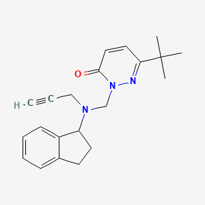 6-Tert-butyl-2-[[2,3-dihydro-1H-inden-1-yl(prop-2-ynyl)amino]methyl]pyridazin-3-one