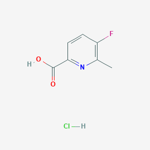 molecular formula C7H7ClFNO2 B2508970 5-Fluoro-6-methylpyridine-2-carboxylic acid;hydrochloride CAS No. 2415563-67-4
