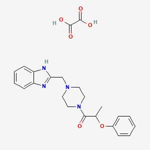 1-(4-((1H-benzo[d]imidazol-2-yl)methyl)piperazin-1-yl)-2-phenoxypropan-1-one oxalate