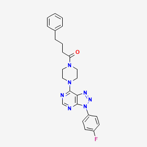 1-(4-(3-(4-fluorophenyl)-3H-[1,2,3]triazolo[4,5-d]pyrimidin-7-yl)piperazin-1-yl)-4-phenylbutan-1-one