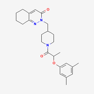 2-[[1-[2-(3,5-Dimethylphenoxy)propanoyl]piperidin-4-yl]methyl]-5,6,7,8-tetrahydrocinnolin-3-one