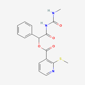 molecular formula C17H17N3O4S B2508979 2-[(Methylcarbamoyl)amino]-2-oxo-1-phenylethyl 2-(methylsulfanyl)pyridine-3-carboxylate CAS No. 1009262-97-8