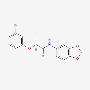 N-(1,3-benzodioxol-5-yl)-2-(3-bromophenoxy)propanamide