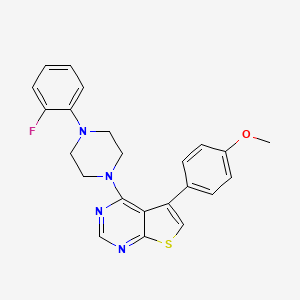 4-[4-(2-Fluorophenyl)piperazin-1-yl]-5-(4-methoxyphenyl)thieno[2,3-d]pyrimidine
