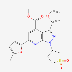 methyl 1-(1,1-dioxidotetrahydrothiophen-3-yl)-3-(furan-2-yl)-6-(5-methylfuran-2-yl)-1H-pyrazolo[3,4-b]pyridine-4-carboxylate