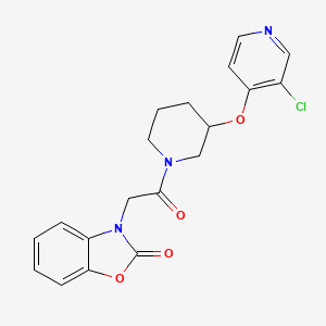 3-(2-(3-((3-chloropyridin-4-yl)oxy)piperidin-1-yl)-2-oxoethyl)benzo[d]oxazol-2(3H)-one