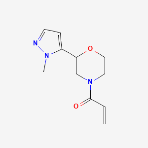 1-[2-(2-Methylpyrazol-3-yl)morpholin-4-yl]prop-2-en-1-one