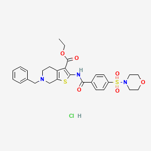 Ethyl 6-benzyl-2-(4-(morpholinosulfonyl)benzamido)-4,5,6,7-tetrahydrothieno[2,3-c]pyridine-3-carboxylate hydrochloride