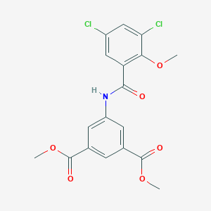 molecular formula C18H15Cl2NO6 B250900 Dimethyl 5-[(3,5-dichloro-2-methoxybenzoyl)amino]isophthalate 