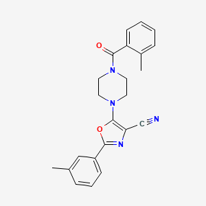 5-(4-(2-Methylbenzoyl)piperazin-1-yl)-2-(m-tolyl)oxazole-4-carbonitrile