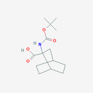 molecular formula C14H23NO4 B2509010 2-([(Tert-butoxy)carbonyl]amino)bicyclo[2.2.2]octane-2-carboxylic acid CAS No. 1858455-72-7