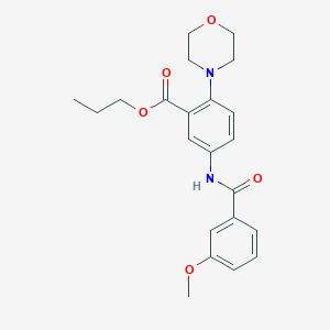 Propyl 5-[(3-methoxybenzoyl)amino]-2-(4-morpholinyl)benzoate