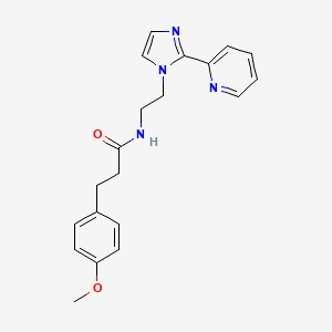 3-(4-methoxyphenyl)-N-(2-(2-(pyridin-2-yl)-1H-imidazol-1-yl)ethyl)propanamide