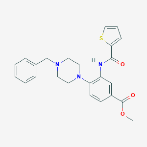 Methyl 4-(4-benzyl-1-piperazinyl)-3-[(2-thienylcarbonyl)amino]benzoate