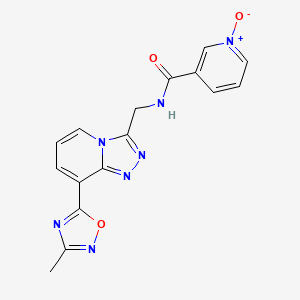 3-(((8-(3-Methyl-1,2,4-oxadiazol-5-yl)-[1,2,4]triazolo[4,3-a]pyridin-3-yl)methyl)carbamoyl)pyridine 1-oxide