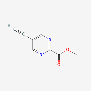 molecular formula C8H6N2O2 B2509053 5-乙炔基嘧啶-2-羧酸甲酯 CAS No. 1196153-35-1