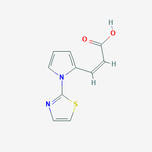 molecular formula C10H8N2O2S B2509063 (Z)-3-[1-(1,3-thiazol-2-yl)-1H-pyrrol-2-yl]-2-propenoic acid CAS No. 691887-94-2