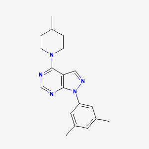 molecular formula C19H23N5 B2509067 1-(3,5-dimethylphenyl)-4-(4-methylpiperidin-1-yl)-1H-pyrazolo[3,4-d]pyrimidine CAS No. 955306-54-4