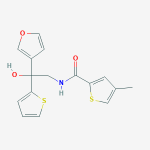 molecular formula C16H15NO3S2 B2509070 N-(2-(furan-3-yl)-2-hydroxy-2-(thiophen-2-yl)ethyl)-4-methylthiophene-2-carboxamide CAS No. 2034633-93-5