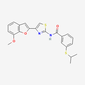 3-(isopropylthio)-N-(4-(7-methoxybenzofuran-2-yl)thiazol-2-yl)benzamide