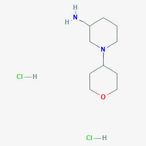 molecular formula C10H22Cl2N2O B2509077 1-(Tetrahydro-2H-pyran-4-yl)piperidin-3-amine dihydrochloride CAS No. 2361636-02-2