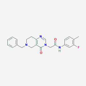 2-(6-benzyl-4-oxo-5,6,7,8-tetrahydropyrido[4,3-d]pyrimidin-3(4H)-yl)-N-(3-fluoro-4-methylphenyl)acetamide
