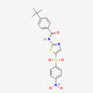 4-(tert-butyl)-N-(5-((4-nitrophenyl)sulfonyl)thiazol-2-yl)benzamide